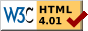 Unsere Webseite hat gültiges HTML 4.01
